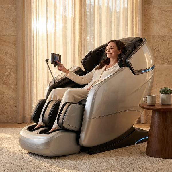 Massage Chair Designed for Home Wellness, AI-Powered Technology, Full Body Scanning, Touchscreen Control