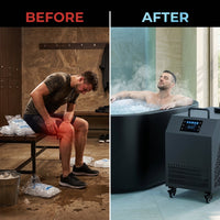 CryoForge ArcticFlow X1 Ice Plunge System — Before & After