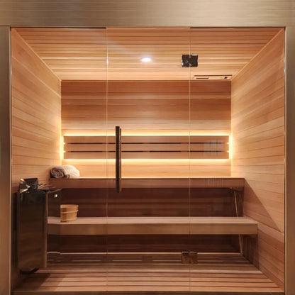 Custom Indoor Sauna Room - 4' x 4' x 8' - Finnish Sauna Builders