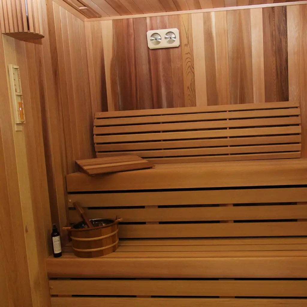 Custom Indoor Sauna Room - 5' x 7' x 8' - Finnish Sauna Builders