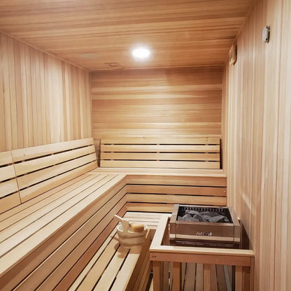 Custom Indoor Sauna Room - 4' x 5' x 8' - Finnish Sauna Builders