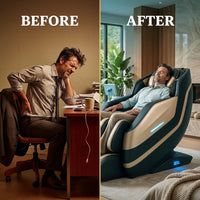 LuminaNova Halo-X Massage Chair — Before & After